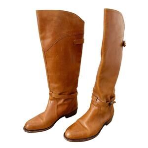 Frye Phillip Flat Riding Boot Brown Leather US 8